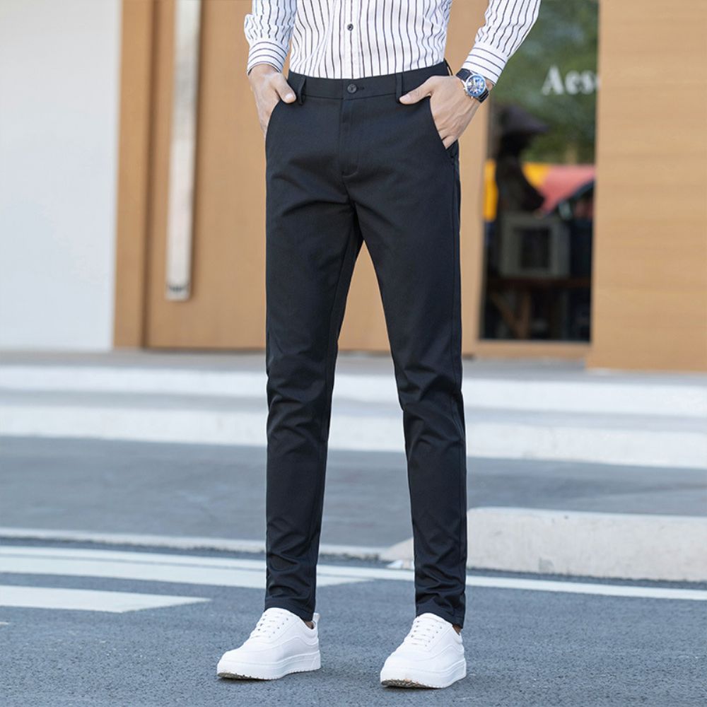 Été Pantalons Décontractés Hommes Japonais Jeunesse Affaires Section Mince Décontracté Petit Pantalon