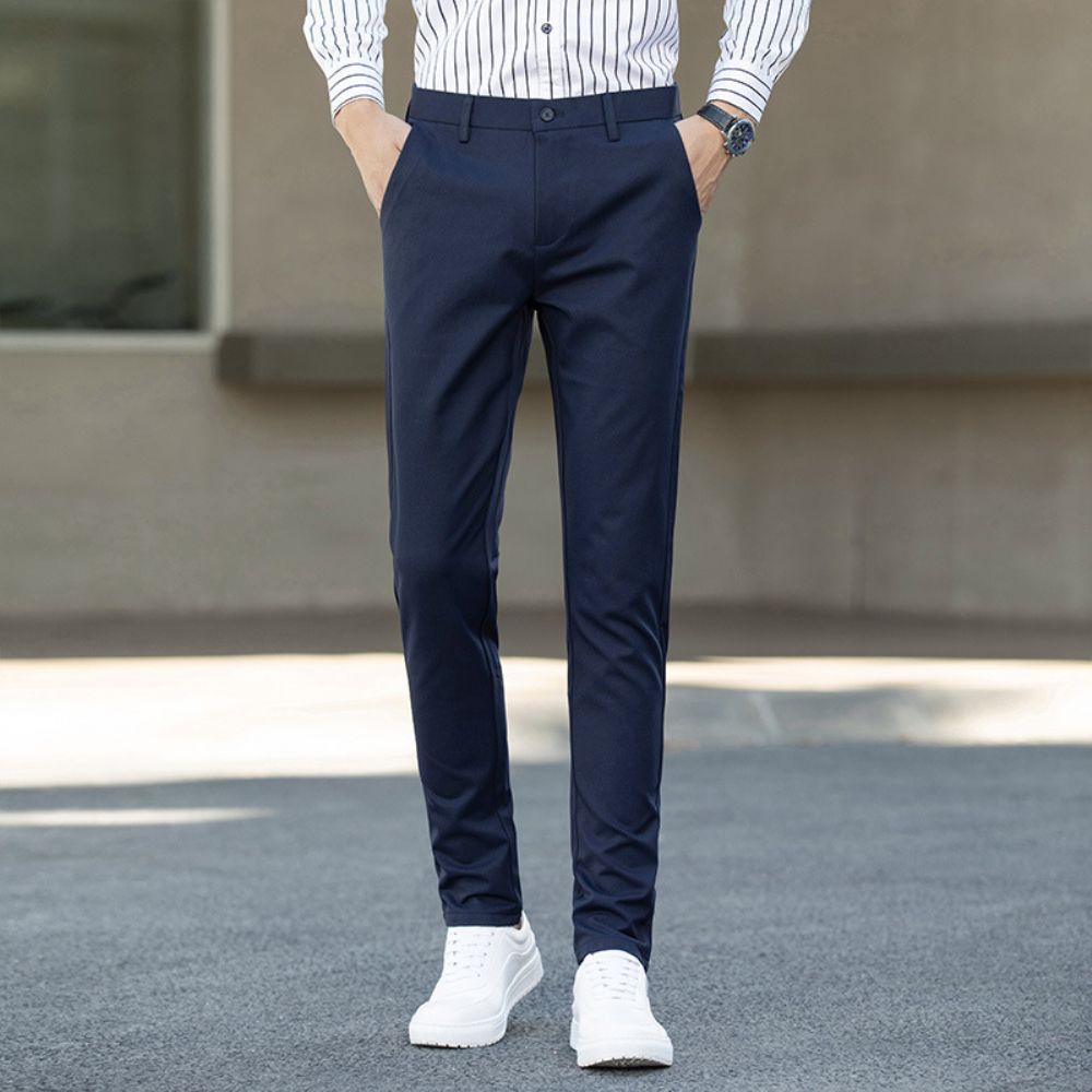 Été Pantalons Décontractés Hommes Japonais Jeunesse Affaires Section Mince Décontracté Petit Pantalon