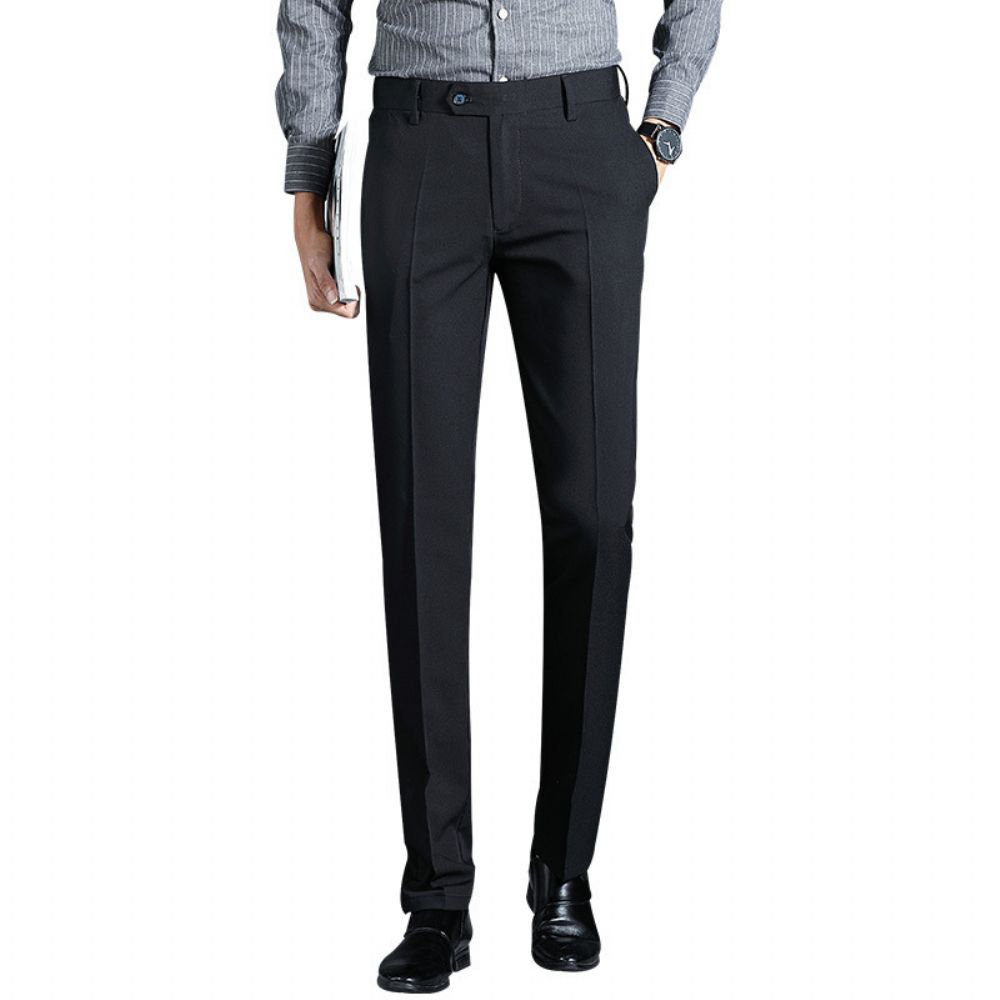 Pantalons Décontractés Pour Hommes All-match Tendance Élastique Mince Printemps Et Automne Slim Crayon D'affaires