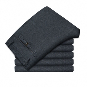 Pantalons Pour Hommes D'âge Moyen Et Âgés Lâches Droites Printemps Automne Hiver Papa Grand-père Décontractés