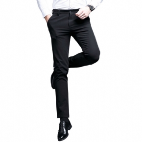 Pantalons Pour Hommes Sans Fer Longs Minces Affaires Automne Et Hiver Épais Jeunes Costume Travail Professionnel