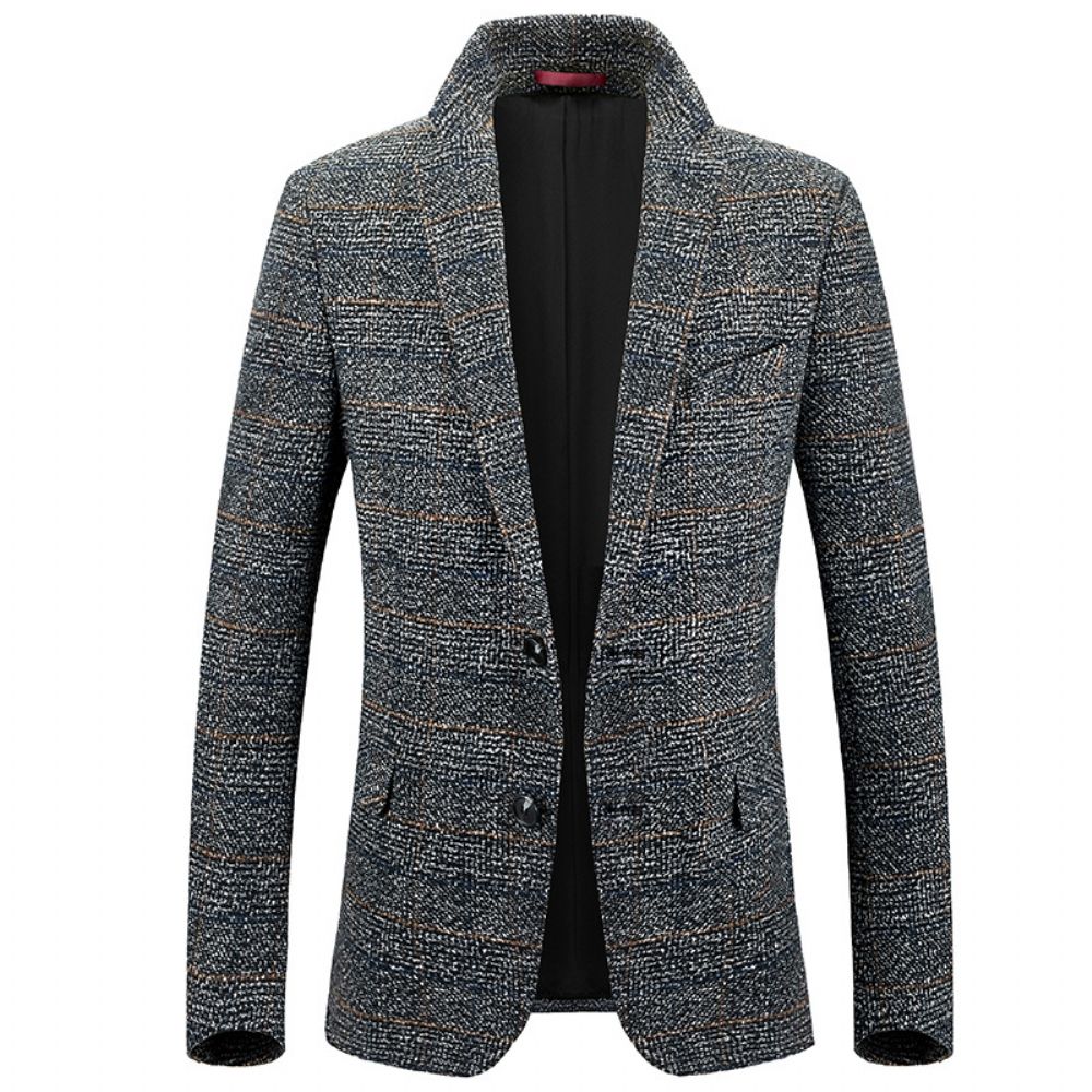 Automne Et Hiver Costume Hommes Affaires Décontracté Tricoté Laine Petite Veste Mince