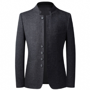 Automne Et Hiver Hommes Chinois Col Montant Costume Décontracté Veste Simple D'affaires Haut