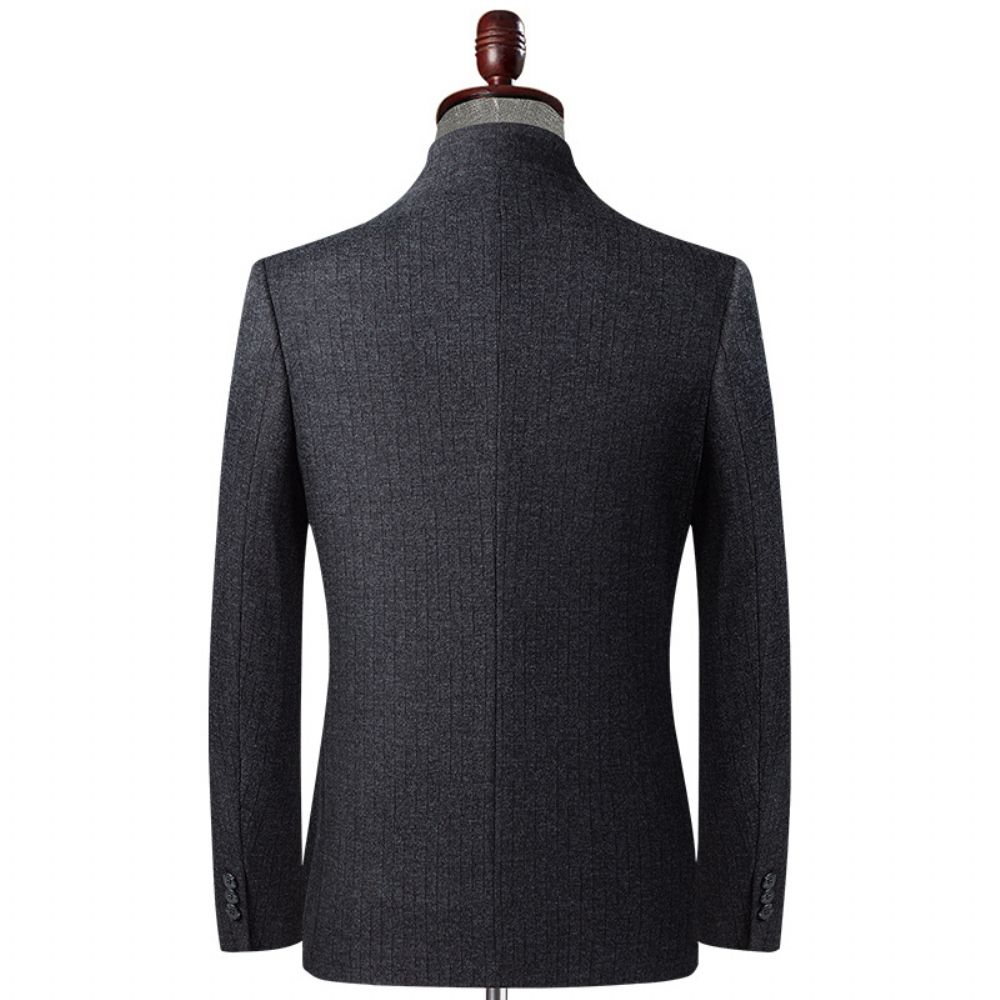 Automne Et Hiver Hommes Chinois Col Montant Costume Décontracté Veste Simple D'affaires Haut