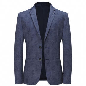 Blazer Jacquard Deux Boutons Petit Costume Décontracté Pour Homme