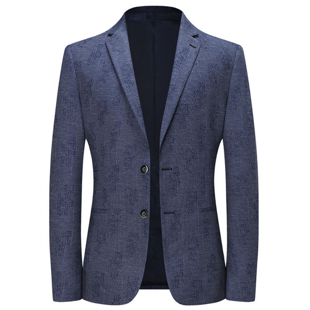 Blazer Jacquard Deux Boutons Petit Costume Décontracté Pour Homme