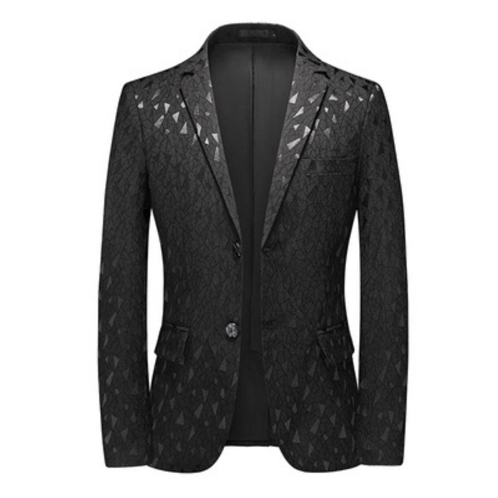 Blazer En Relief Décontracté Pour Hommes Slim Grande Taille Blanc Petit Costume Haut