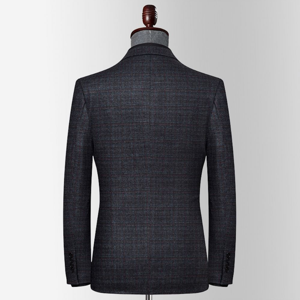 Costume Décontracté Pour Hommes Automne Plaid Jeunesse Petit Mince Haut