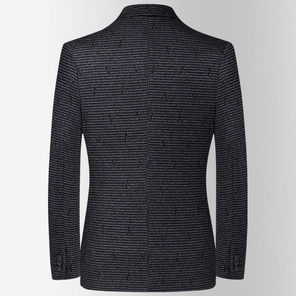 Costume Élastique En Laine Jacquard Hommes Automne Et Hiver Décontracté Petit Mince