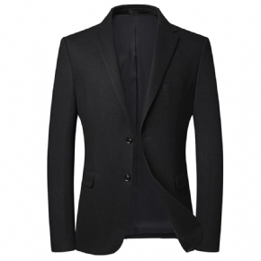 Costume Hommes Casual Slim Pure Black Wool Small Suit Jacket Professional Men's