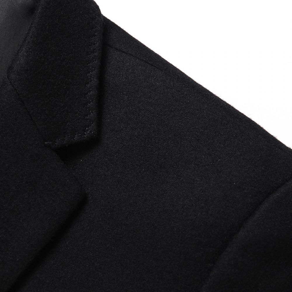 Costume Hommes Casual Slim Pure Black Wool Small Suit Jacket Professional Men's