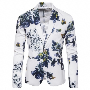 Costume Imprimé Floral Gentleman Business Veste Slim Fleur