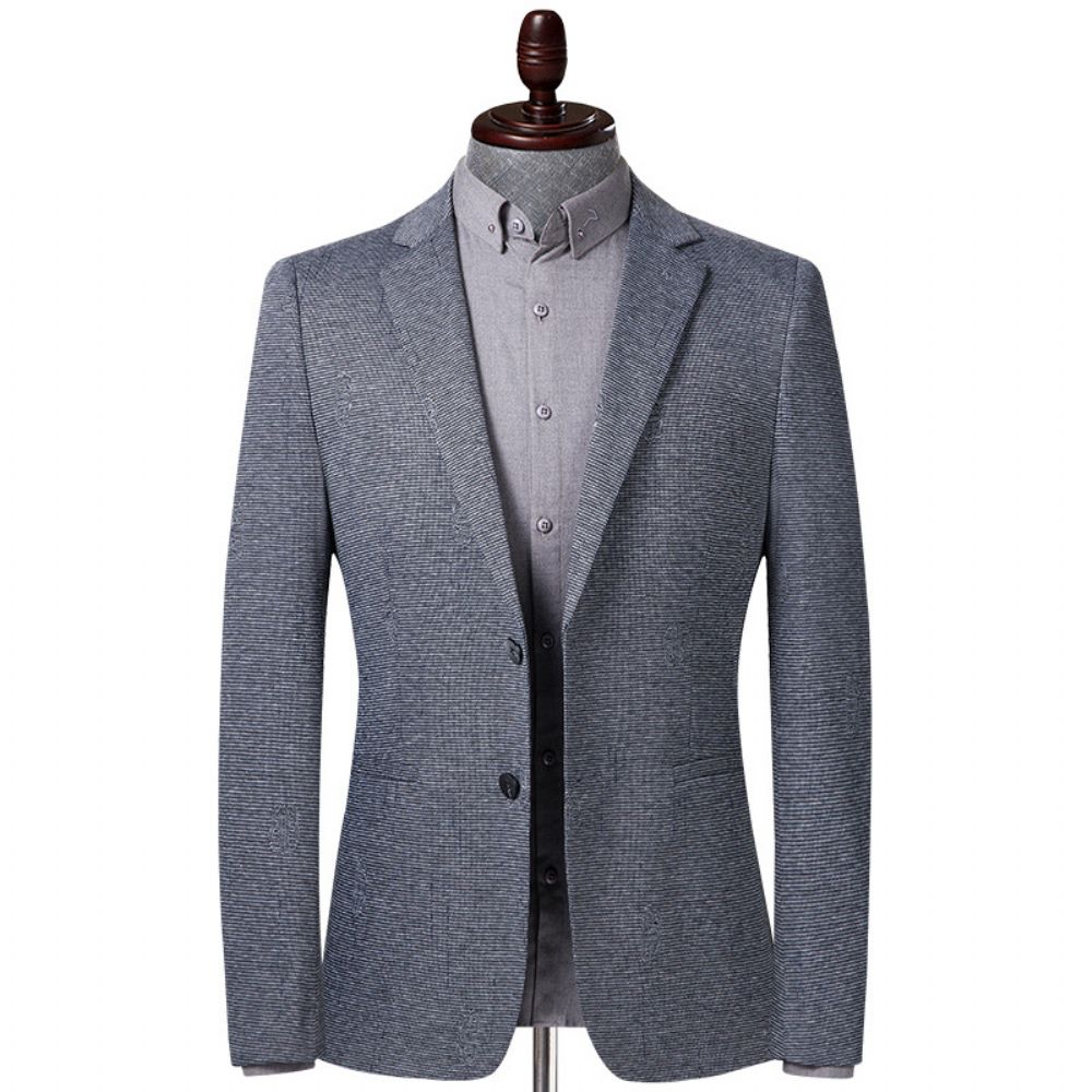 Costume Jacquard Printemps Et Automne Décontracté Pour Hommes Coupe Ajustée Petit Veste