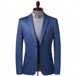 Costume Printemps Automne Hommes Décontracté Slim Fit Petit Bleu Veste