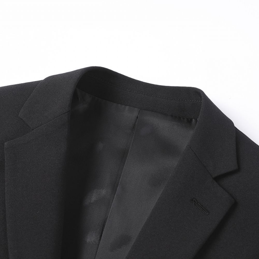 Mode Petit Costume Veste Printemps Et Automne Décontracté Pour Jeunes Hommes Mince Tenue Professionnelle Robe Mariée Noire