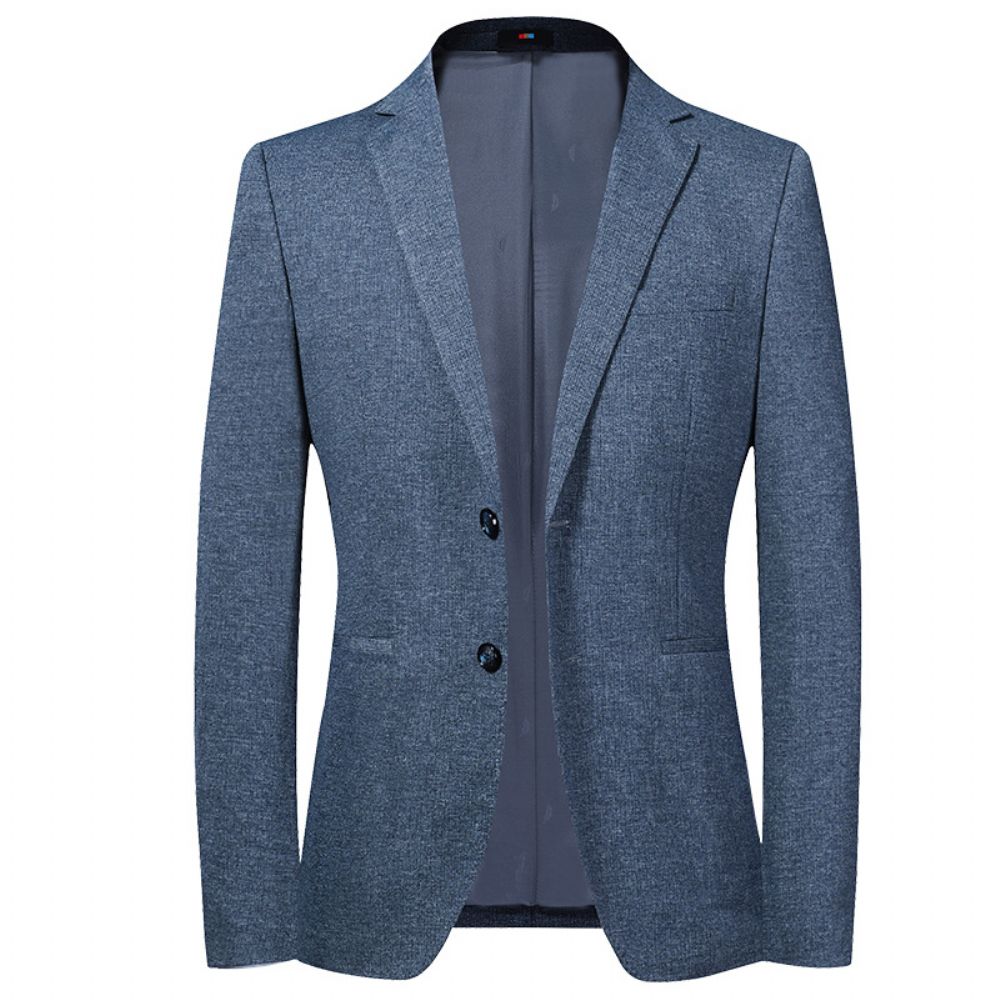 Printemps Et Automne Costume Pour Hommes Tricoté Stretch Décontracté Slim Fit Petit Veste