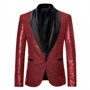 Robe Performance Costume À Paillettes D'or Coréen Discothèque Danse Manteau Pour Hommes