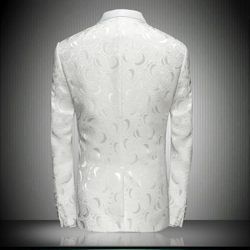 Robe En Relief Blanche Décontractée À La Mode Pour Hommes