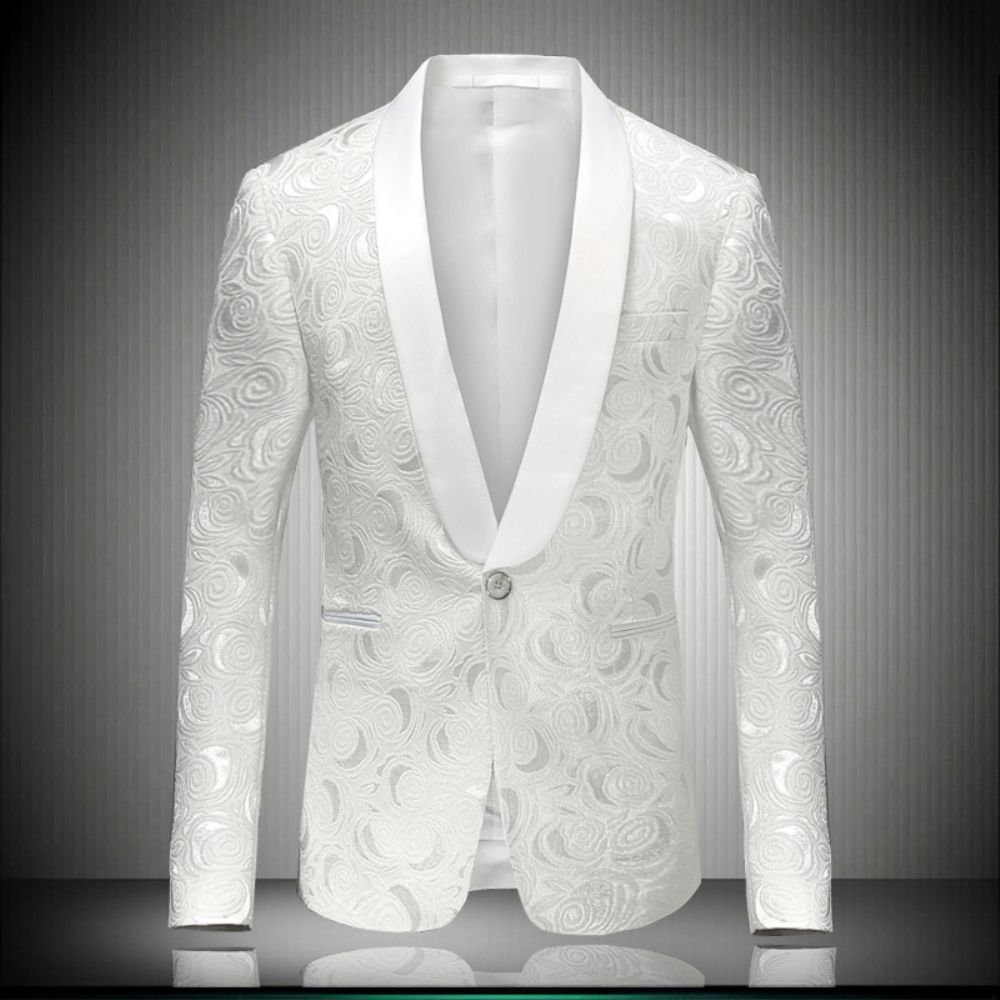 Robe En Relief Blanche Décontractée À La Mode Pour Hommes