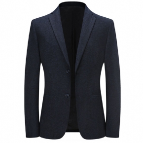 Tempérament Casual Jeunes Hommes Costume Bleu Fête Haut Gamme Mince Petite Robe