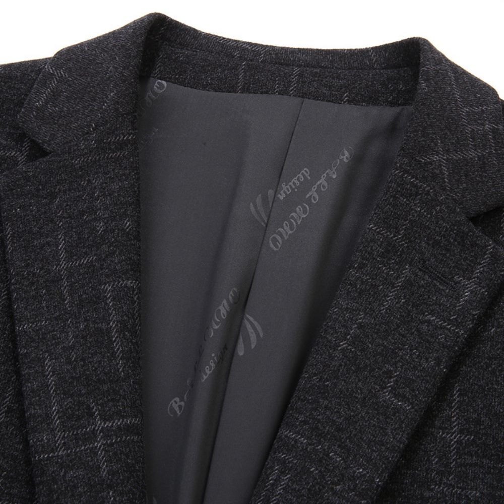 Veste D'affaires Décontractée Pour Hommes En Tricot Jacquard Rayé Extensible Sans Impression Costume Anti-rides