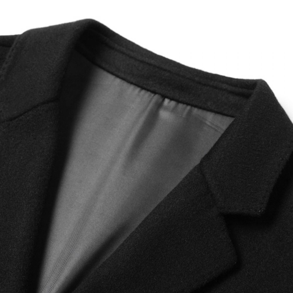 Veste Décontractée D'hiver Pour Hommes D'âge Moyen Et Jeune Entreprise Décontracté Simple Costume En Laine Double Face