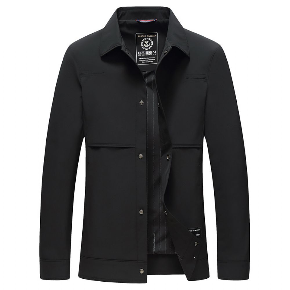 Veste Homme 2024 Automne Revers Simple Ample Hommes Mode Décontracté Manteau