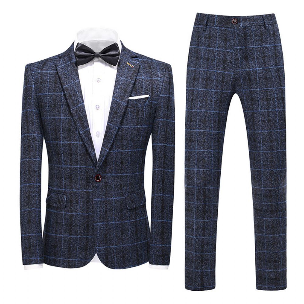 Costume Homme Deux Pièces + Pantalon Décontracté À Un Bouton