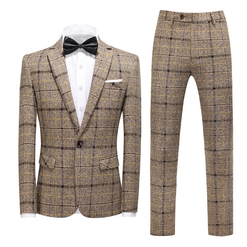 Costume Homme Deux Pièces + Pantalon Décontracté À Un Bouton