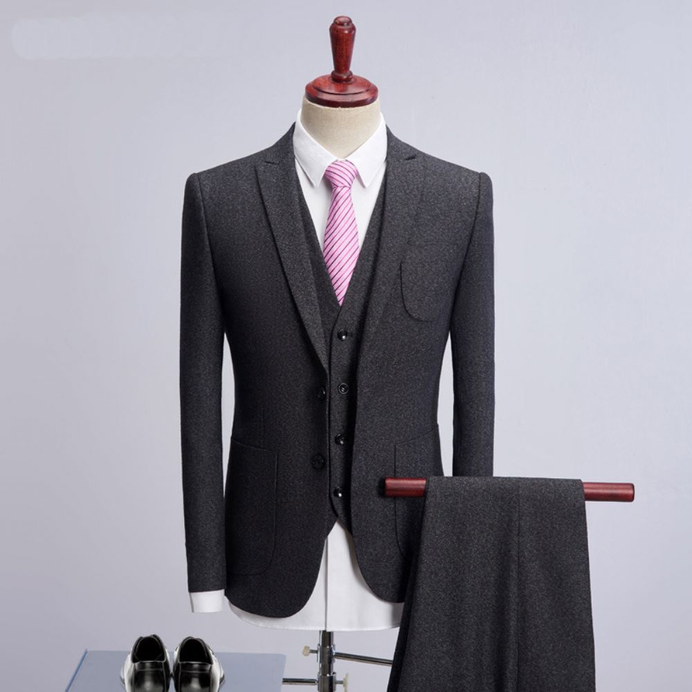 Costume Pour Hommes Trois Pièces Slim Fit Jeunesse Mode Offre Spéciale Costumes