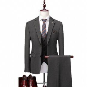 Costume Mariage Pour Hommes Robe Marié À La Mode Beau Décontracté D'affaires Style Britannique Mince Trois Pièces