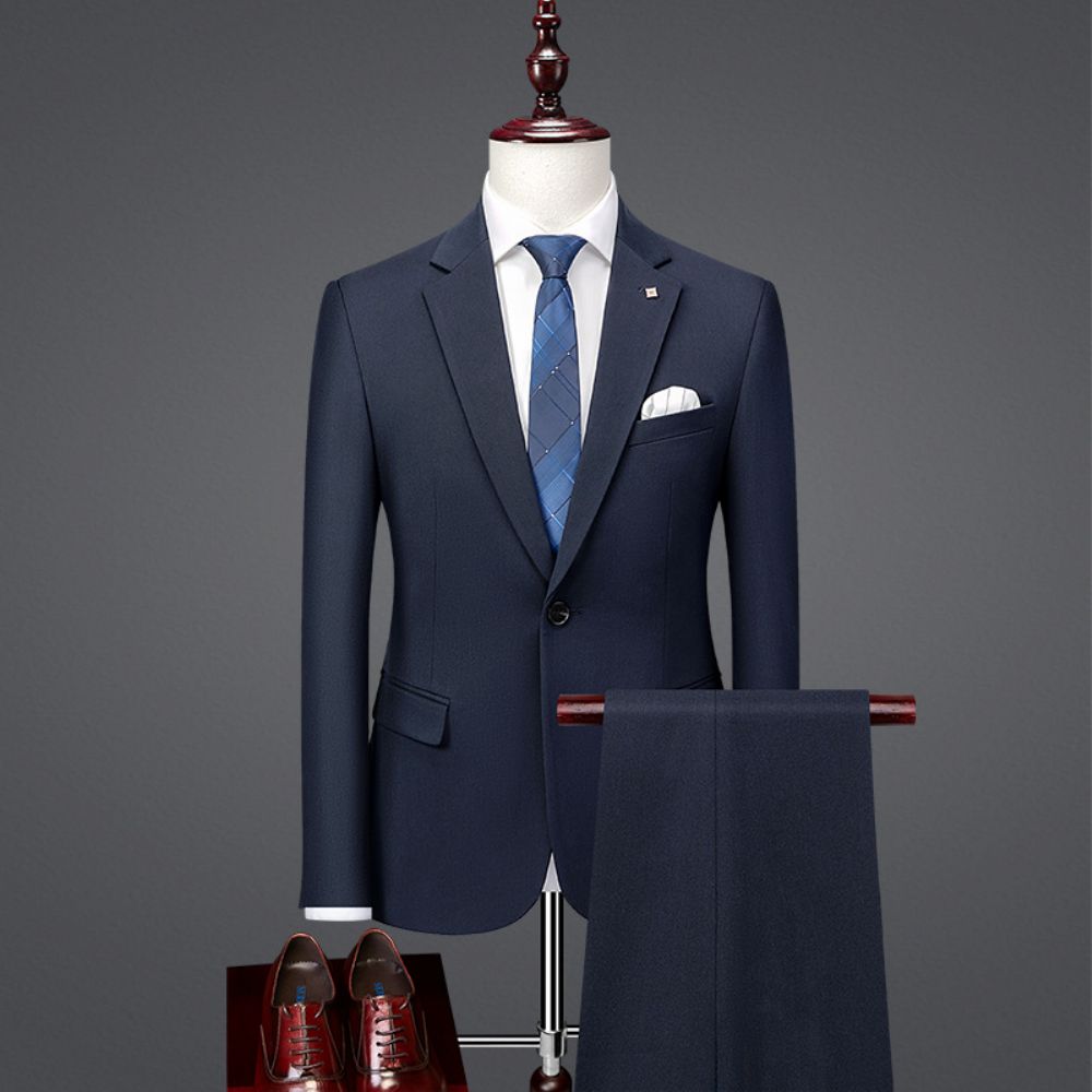 Costume Vêtements Professionnels Pour Hommes D'affaires Bleu Royal Et Femmes Même Meilleur Homme Directeur Banque Trois Pièces Occidentaux Haut Gamme