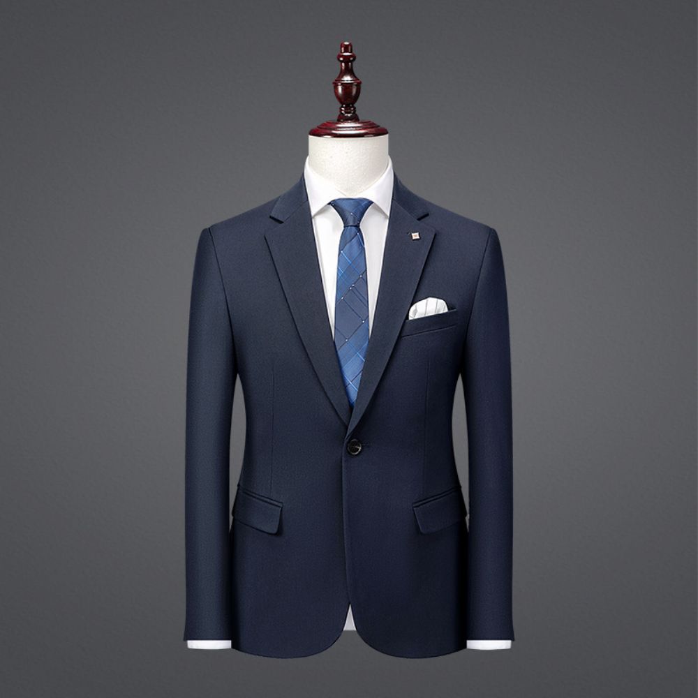 Costume Vêtements Professionnels Pour Hommes D'affaires Bleu Royal Et Femmes Même Meilleur Homme Directeur Banque Trois Pièces Occidentaux Haut Gamme