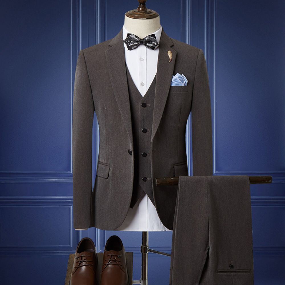 Costumes D'affaires Hommes Vêtements Cérémonie Professionnels Été Minces Garçons D'honneur Mariage Robe Outillage Décontracté Costume Veste Trois Pièces