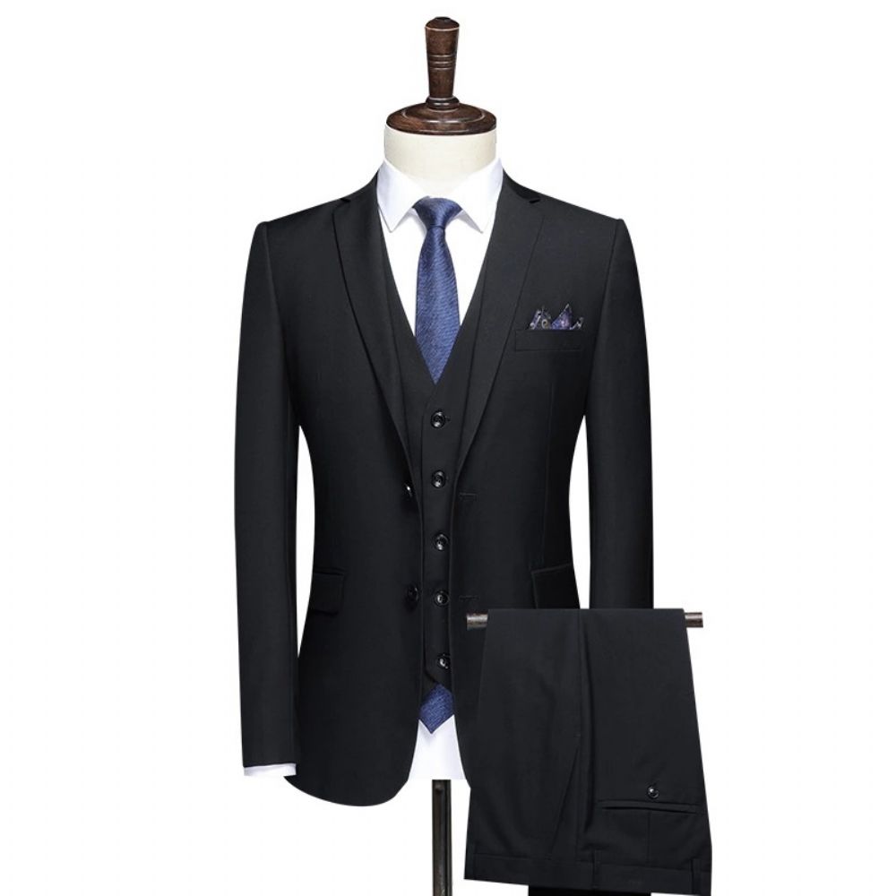 Costumes Boutique D'affaires Pour Hommes Couleur Unie Corps Mariage Professionnels