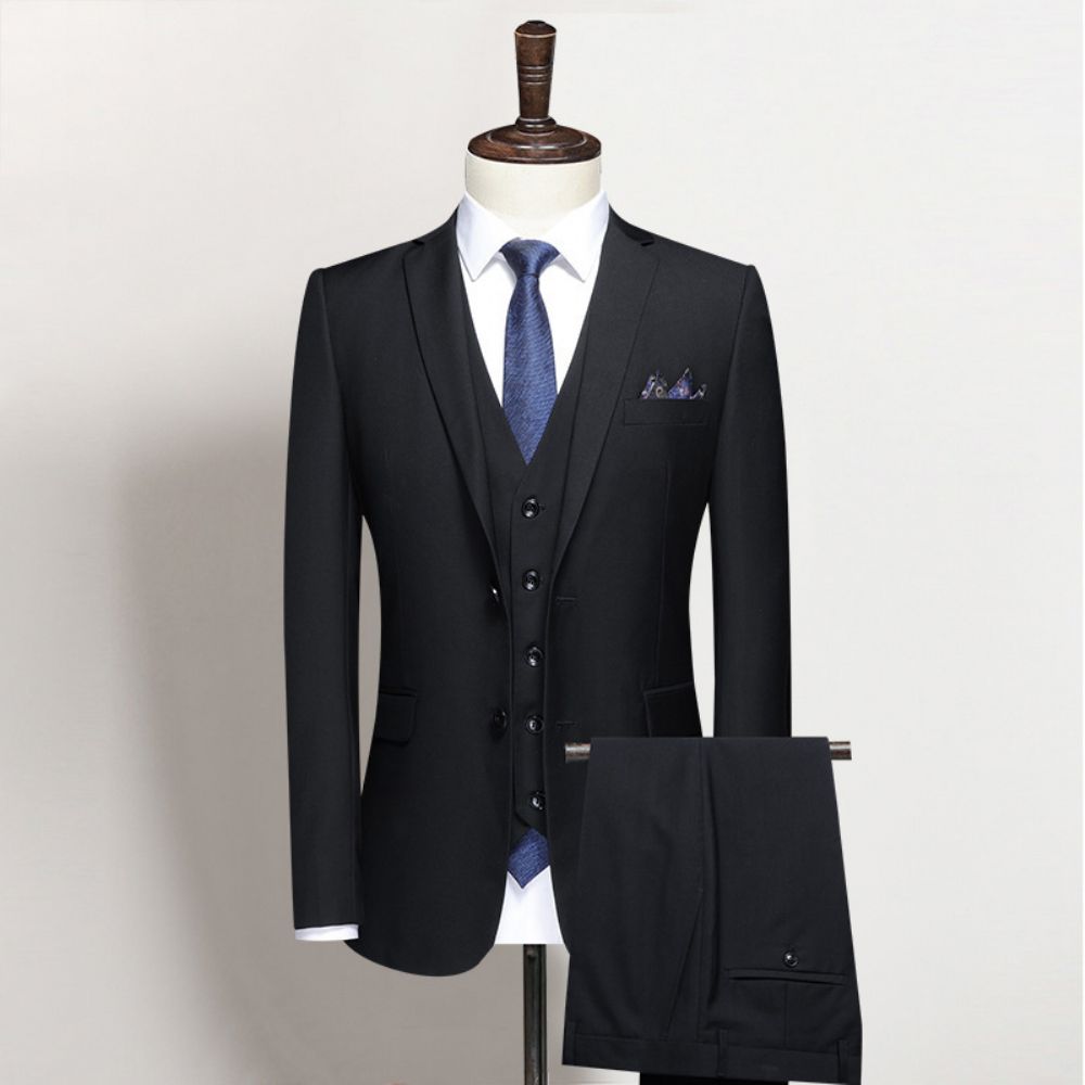 Costumes Boutique D'affaires Pour Hommes Couleur Unie Corps Mariage Professionnels