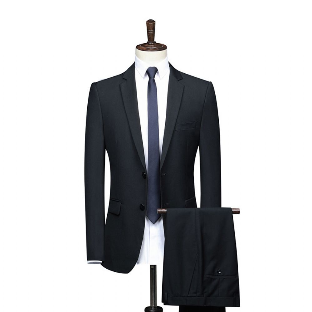 Costumes Boutique D'automne Et D'hiver D'affaires Pour Hommes Couleur Unie Corps Mariage Professionnels