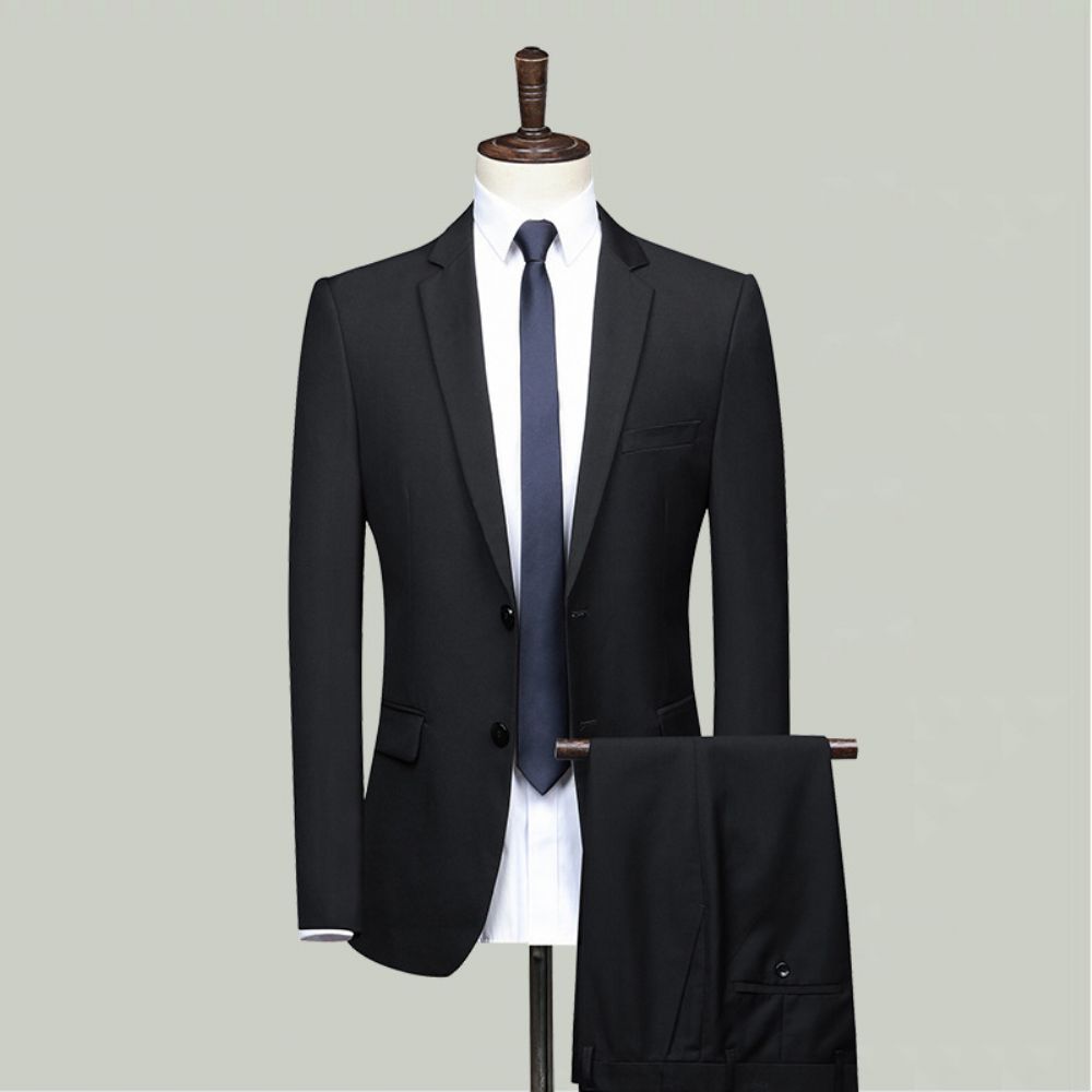 Costumes Boutique D'automne Et D'hiver D'affaires Pour Hommes Couleur Unie Corps Mariage Professionnels