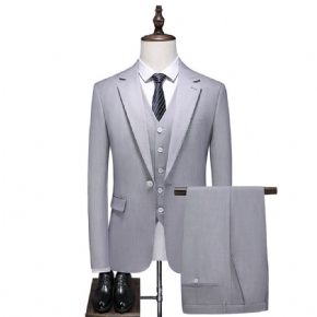 Costumes Pour Hommes Fashion Casual Plus Size Suit Three Piece Slim Groom Wedding Dress