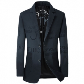 Veste Costume Hommes Décontracté Léger Luxe Style Britannique Impression 3d Mince Coupe Ajustée Petit Tendance La Mode