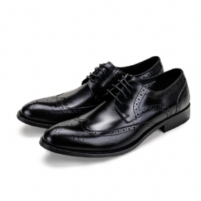 2024 Automne Chaussures En Cuir Britannique Brock Sculpté Pour Hommes Affaires Formelles