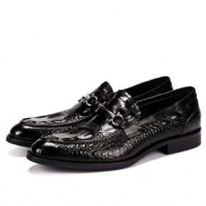 2024 Automne Crocodile Motif Peau Vache Hommes D'affaires Britanniques Chaussures Formelles Jeunes En Cuir Tmall