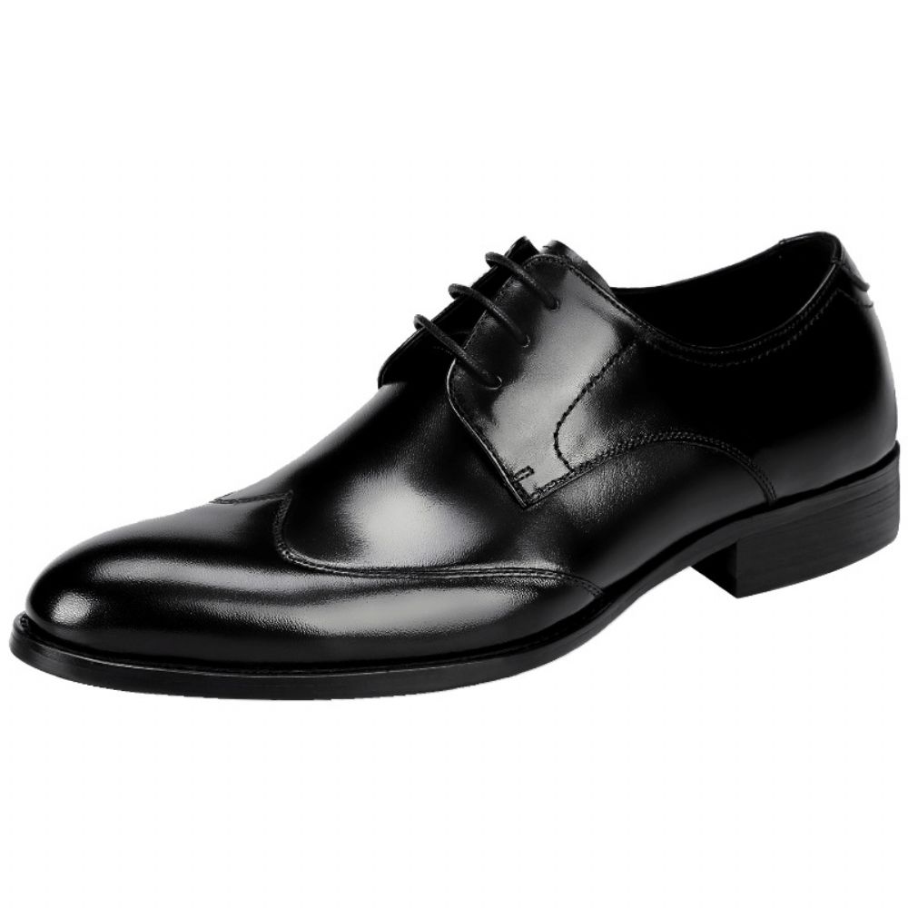 2024 Cuir Vachette Britannique Formel Bas Chaussures En Hommes Grande Taille Simples Affaires Pour