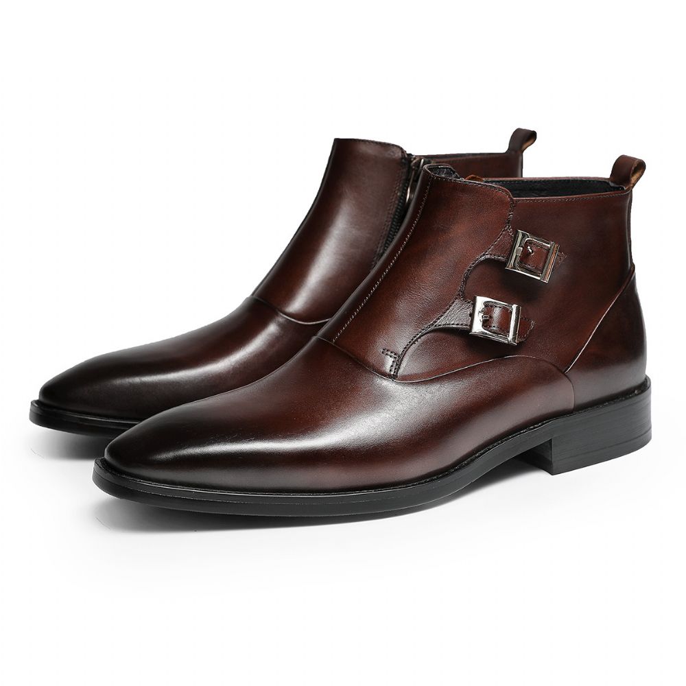 2024 Automne Et Hiver Hommes Bottes Martin En Cuir Affaires Formelles Pour