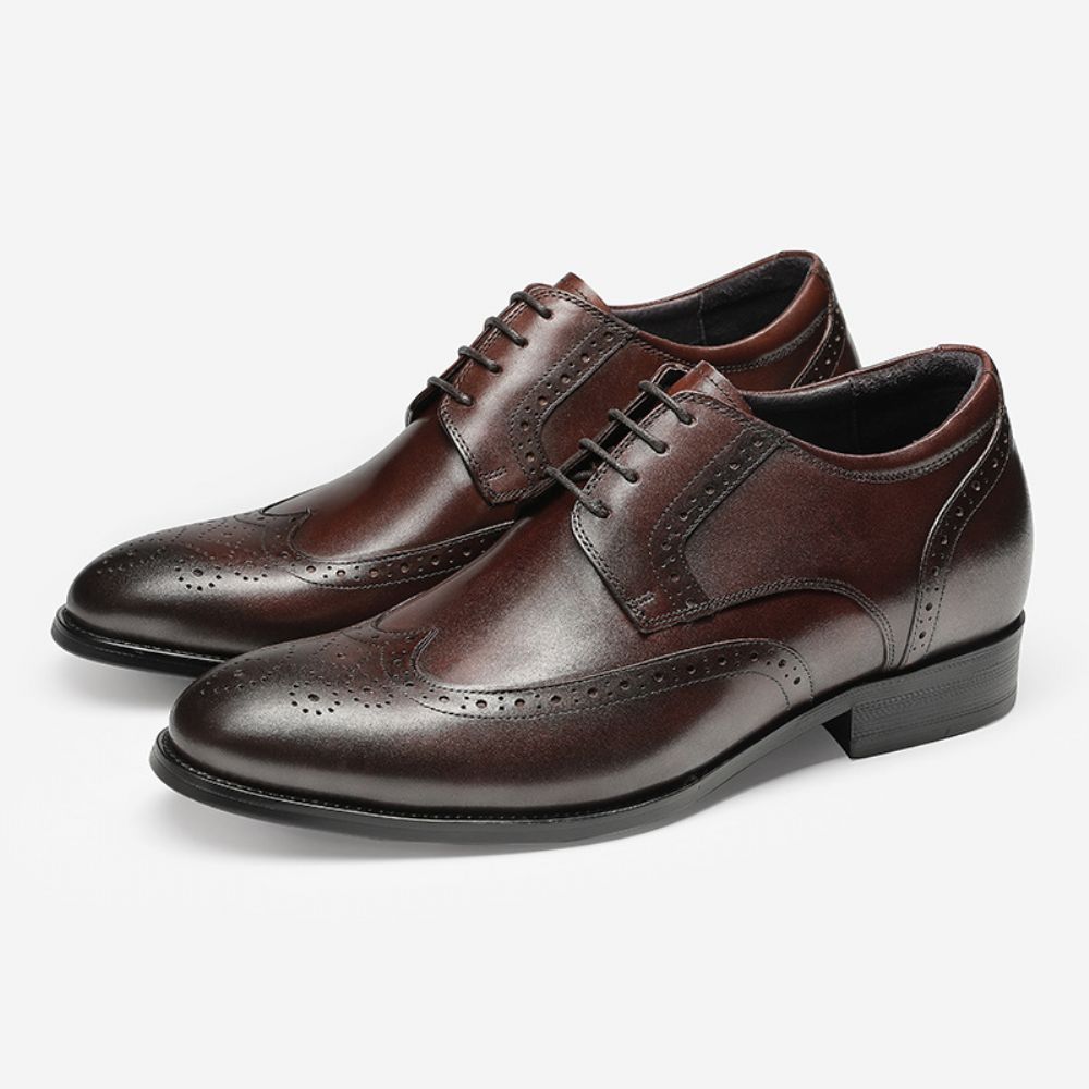 2024 Chaussures En Cuir Pour Hommes Oxford Britannique D'affaires Formelles Rehaussées