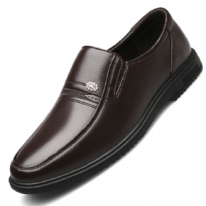 Automne Chaussures En Cuir D'âge Moyen Et Âgées À Semelle Souple Pour Hommes Enfiler Souples Décontractées D'affaires Papa