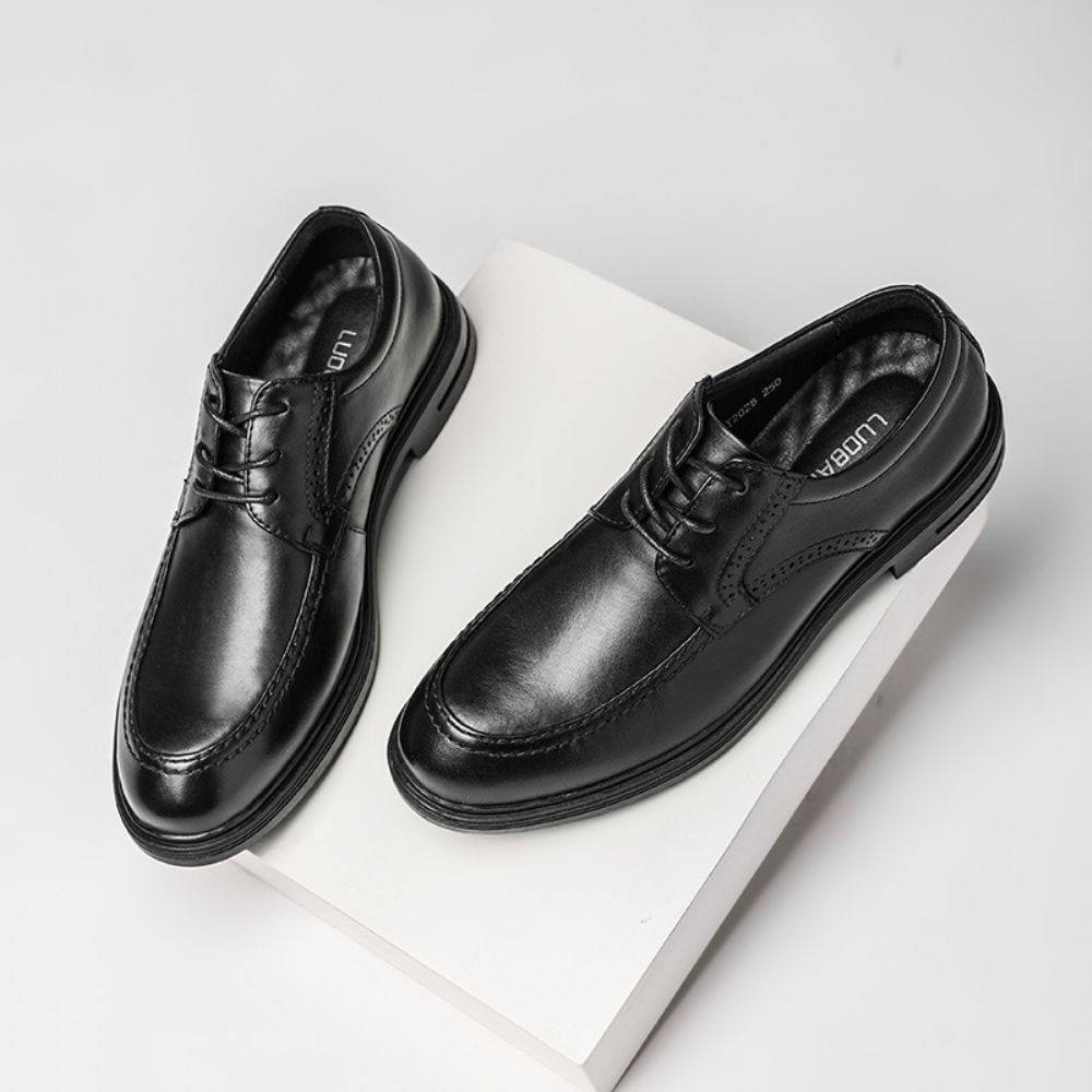 Bout En Cuir Formel Pour Hommes Couche Supérieure Chaussures Grande Taille Fond Souple Jeunesse Bureau D'affaires Britannique