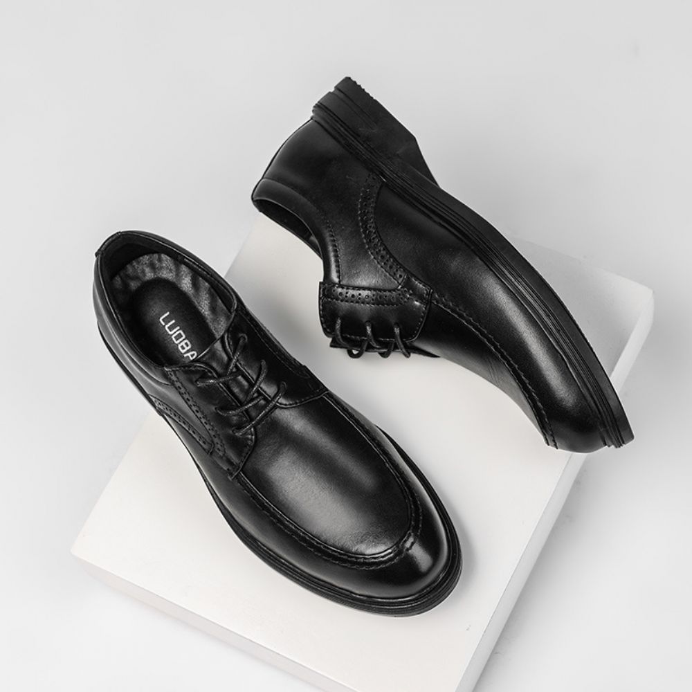 Bout En Cuir Formel Pour Hommes Couche Supérieure Chaussures Grande Taille Fond Souple Jeunesse Bureau D'affaires Britannique