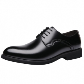 Chaussures En Cuir Basses Pour Hommes Affaires Vêtements Cérémonie Respirant Jeunes Sport Britanniques Bout Pointu À Semelles Épaisses