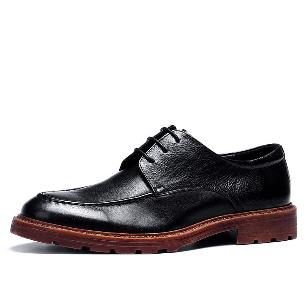 Chaussures En Cuir Décontractées Pour Hommes D'affaires Formelles Mode Style Britannique Jeunesse Fond Souple Respirant All-match À La